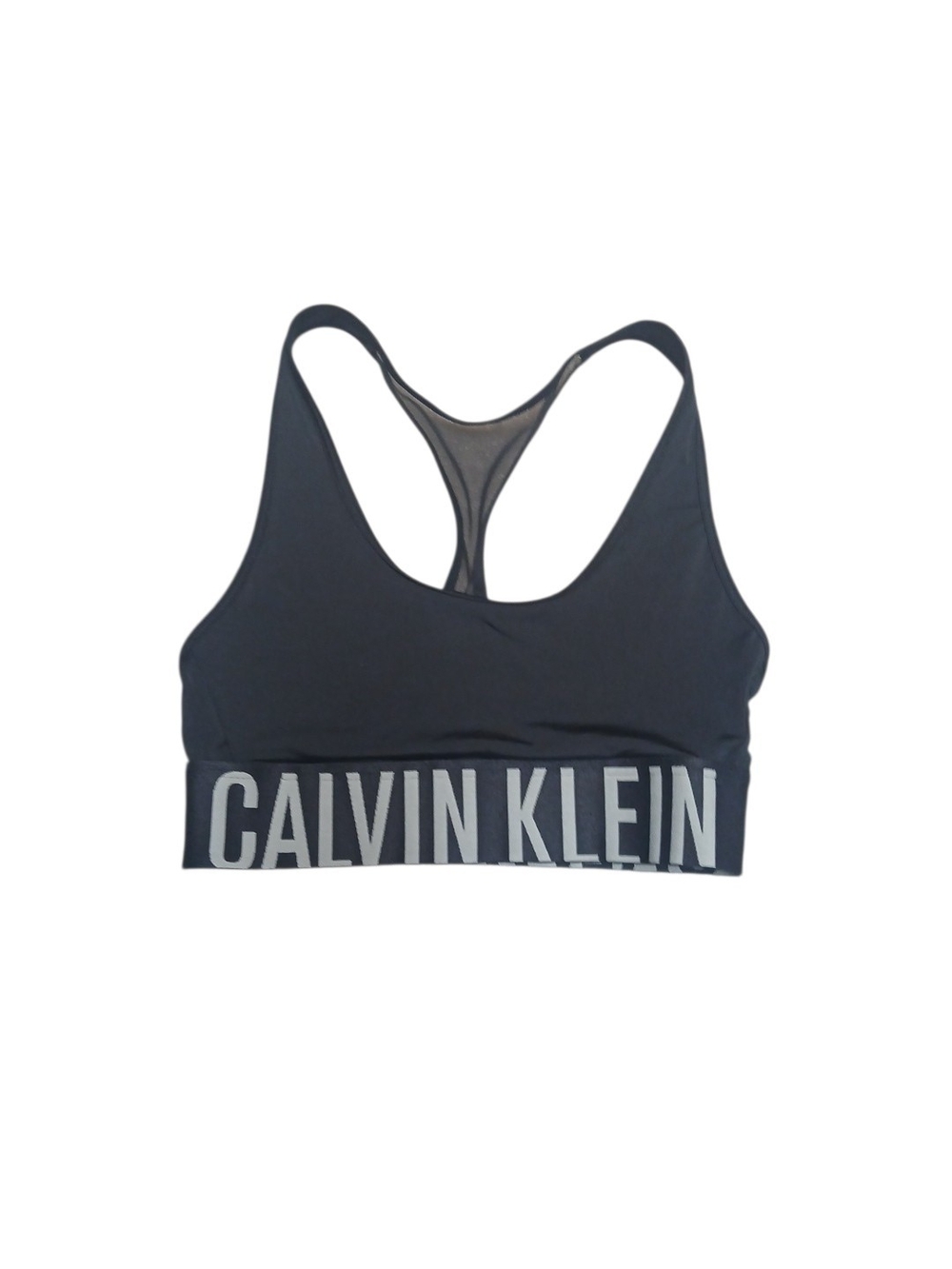 Calvin Klein Black Logo Wireless Unpadded Racerback Sports Bra #207